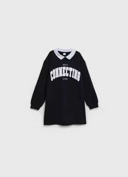 Платье трикотажное для девочек, Черный