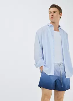 Плавательные шорты с принтом тай-дай, Синий