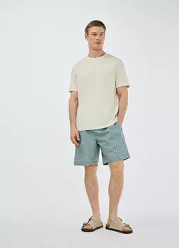 Плавательные шорты с принтом, Зеленый