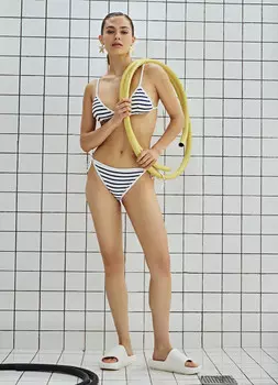 Плавки-бикини с завязками, Синий