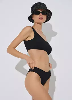 Плавки-бразилиана с высоким вырезом, Черный