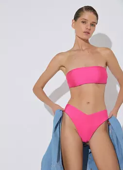Плавки-бразилиана с высоким вырезом, Розовый