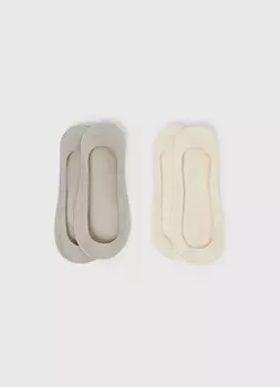 Подследники с хлопковой подошвой, 2 пары, Бежевый