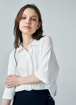 Поло для девочек, Белый