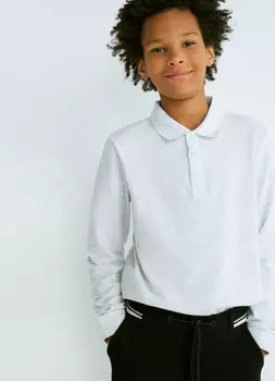 Поло для мальчиков, Белый