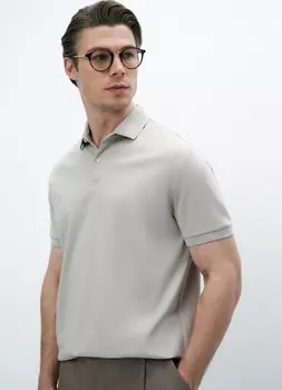 Поло из хлопка, Бежевый