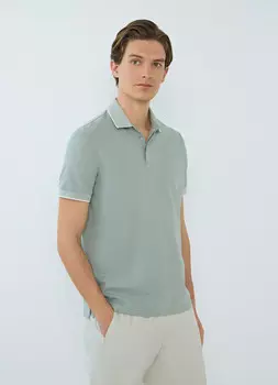 Поло из шелковистого пике, Зеленый