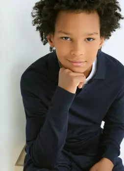 Поло с длинным рукавом для мальчиков, Синий