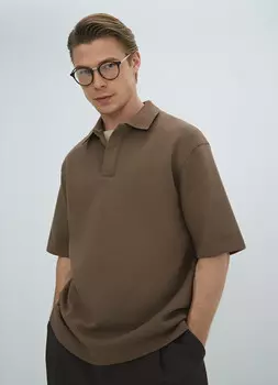 Поло свободного силуэта, Серый