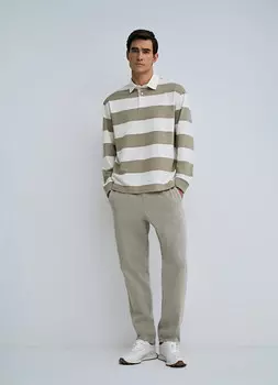 Поло в стиле регби, Бежевый