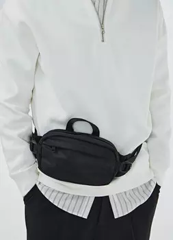Поясная сумка из сатина, Черный