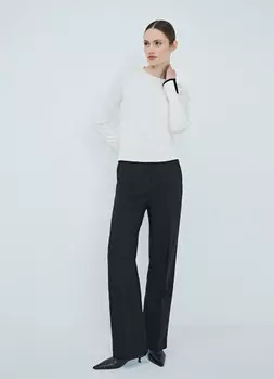 Прямые брюки из поливискозы, Черный