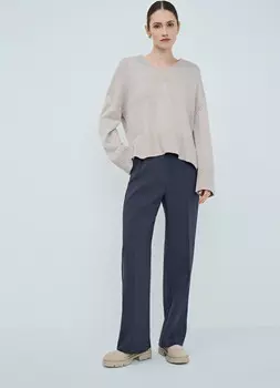 Прямые брюки из поливискозы, Серый