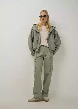 Прямые брюки-карго, Зеленый