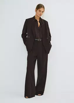 Прямые брюки со стрелками, Коричневый