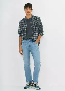 Прямые джинсы, Голубой