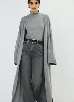 Прямые джинсы с высокой посадкой, Серый