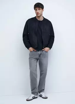 Прямые джинсы, Серый