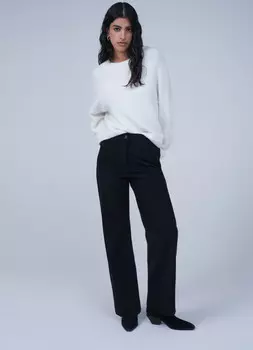 Прямые вельветовые брюки, Черный