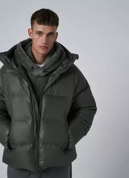 Пуховик с утеплителем из натурального пуха, Зеленый