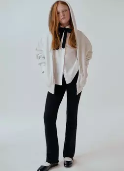 Расклёшенные брюки для девочек, Черный