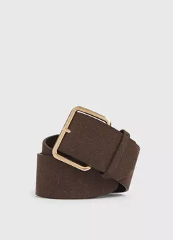 Ремень из искусственной замши, Коричневый