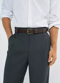 Ремень из натуральной кожи O'STIN x Яндекс Книги, Коричневый