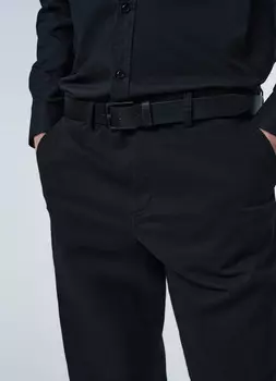 Ремень с чёрной пряжкой, Черный