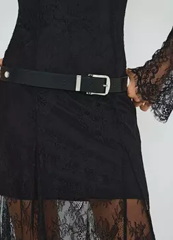 Ремень с декоративными заклёпками, Черный