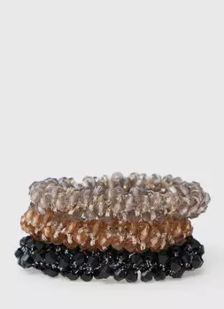 Резинки для волос для девочек, 3 шт., Золотой