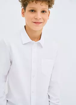 Рубашка из хлопка для мальчиков, Белый