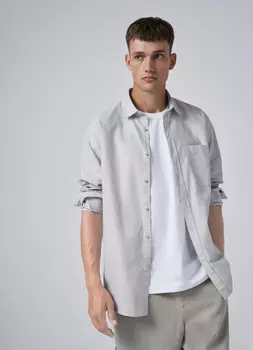 Рубашка из хлопка Oxford, Бежевый