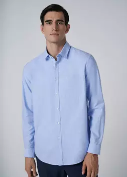 Рубашка из хлопка Oxford, Голубой