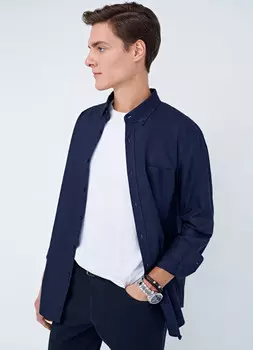 Рубашка из хлопка Oxford, Синий