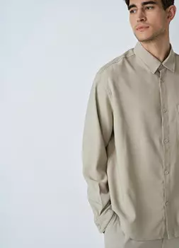 Рубашка из лиоцелла, Бежевый