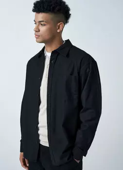 Рубашка из плотного хлопка Oxford, Черный