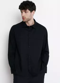Рубашка из поплина, Черный