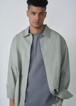 Рубашка из поплина, Зеленый