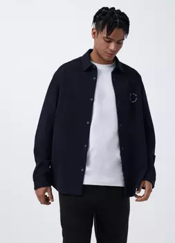 Рубашка из ткани интерлок, Синий