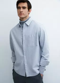 Рубашка из ткани оксфорд, Серый