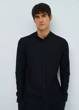 Рубашка из тонкого трикотажа, Черный