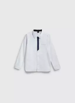 Рубашка из твила для мальчиков, Белый