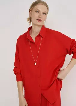 Рубашка изо льна с вискозой, Красный