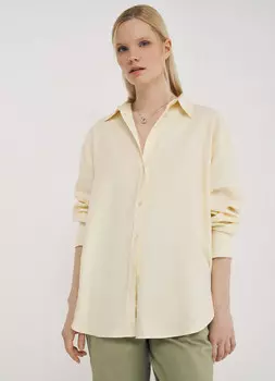 Рубашка изо льна с вискозой, Желтый