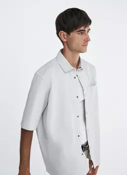 Рубашка с коротким рукавом, Белый