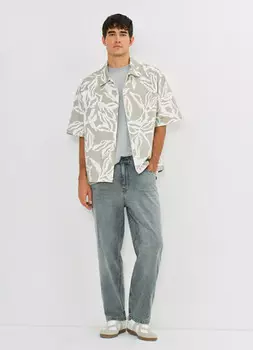 Рубашка с коротким рукавом, Бежевый