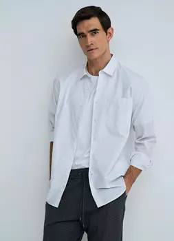 Рубашка с принтом, Белый