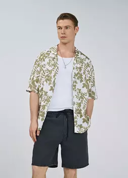 Рубашка с принтом, Желтый