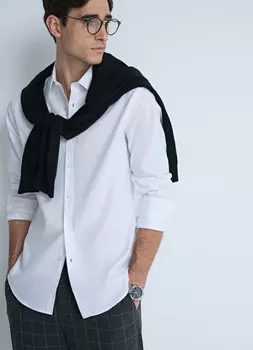Рубашка Slim fit, Белый