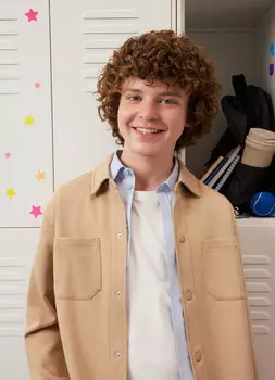 Рубашка трикотажная для мальчиков, Бежевый